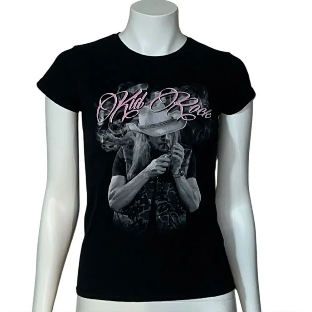 Kid Rock Women's "Bad Reputation” Tour 2022 Concert T-Shirt Black XS No Tag EUC